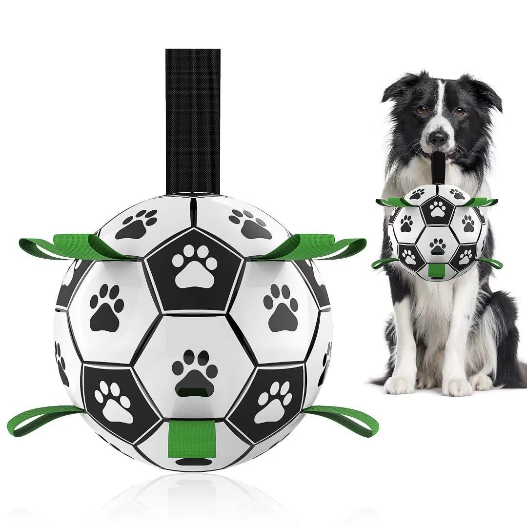 Interactive Dog Soccer Ball – Durable Football Training Toy for Large Dogs & Outdoor Play
