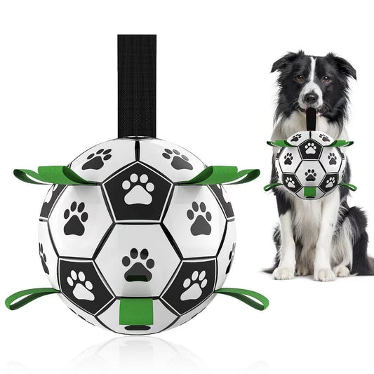 Interactive Dog Soccer Ball – Durable Football Training Toy for Large Dogs & Outdoor Play