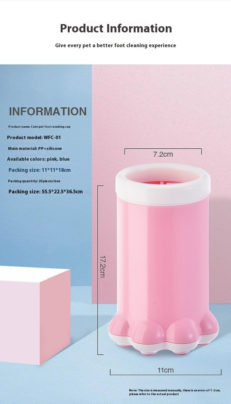 Portable Dog Paw Cleaner – Silicone Pet Foot Washing Cup for Easy Grooming