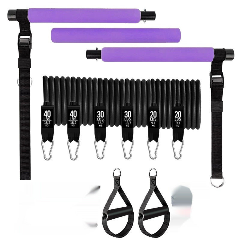 Yoga Fitness Rod with Stretching Rope – Full Body Workout & Flexibility Trainer