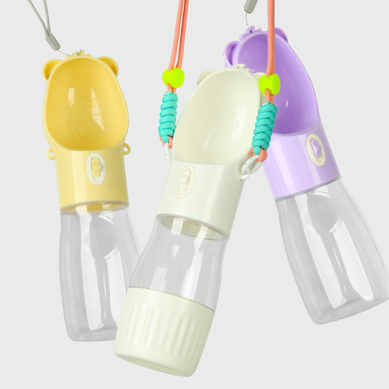 2-in-1 Portable Dog Water Bottle & Food Container – Outdoor Pet Feeder Leak-Proof