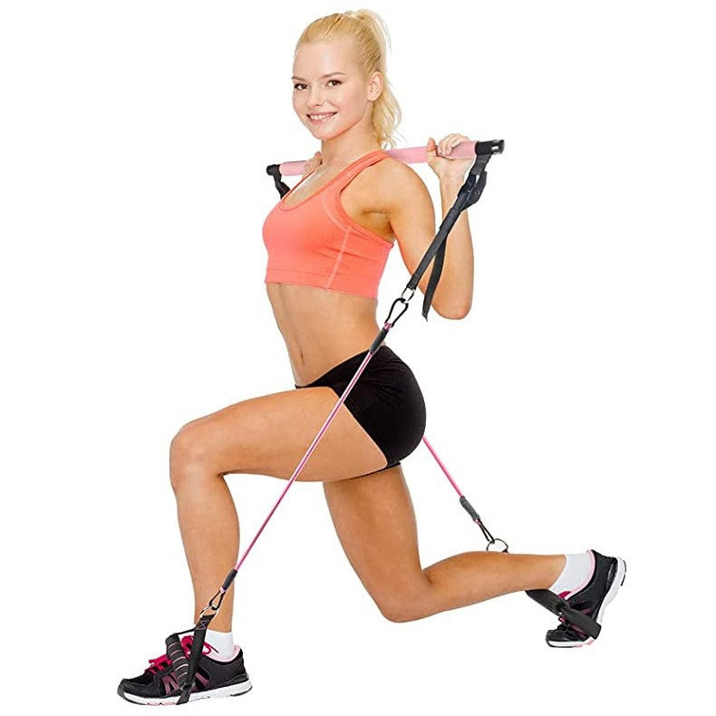 Yoga Fitness Rod with Stretching Rope – Full Body Workout & Flexibility Trainer